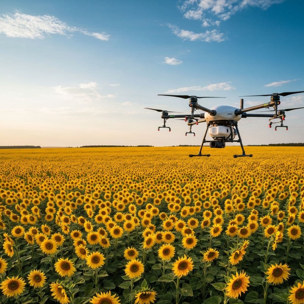 Дрон над садом