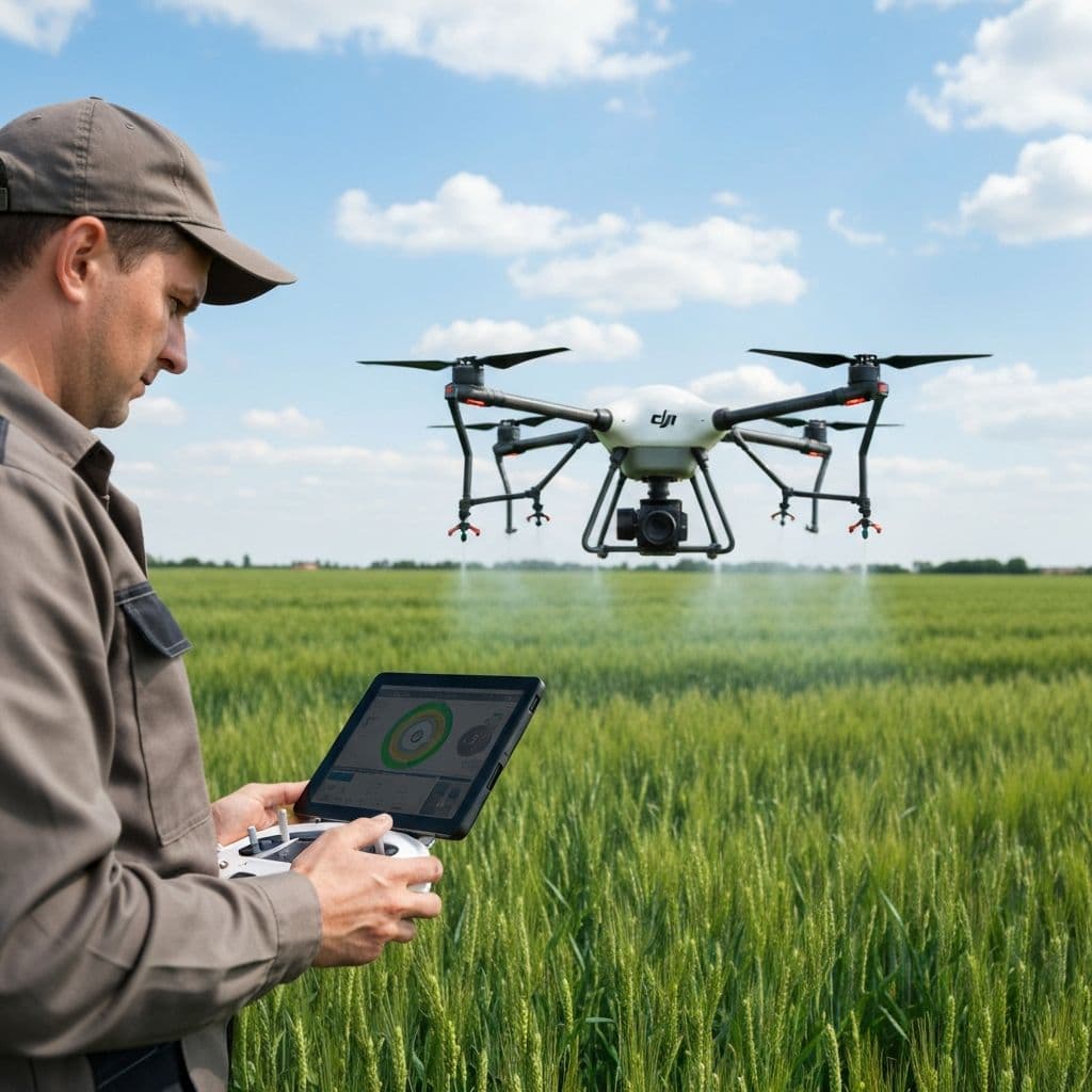 Агродрон над соєвим полем