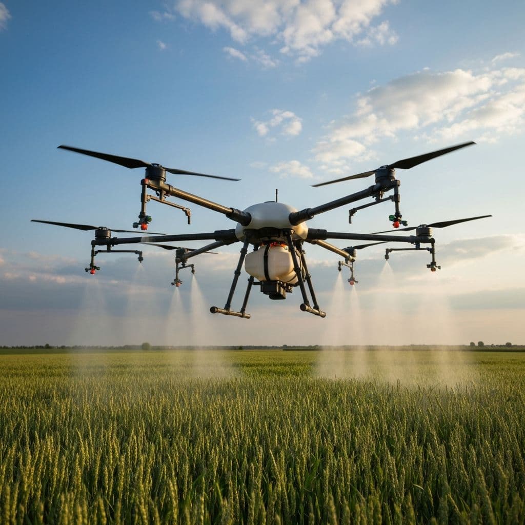 Оператор керує дроном над соняшниковим полем